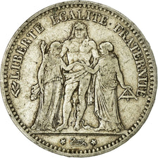 Coin, France, Hercule, 5 Francs, 1875, Bordeaux, VF(20-25), Silver, KM:820.2