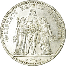 Moneta, Francia, Hercule, 5 Francs, 1877, Paris, MB+, Argento, KM:820.1