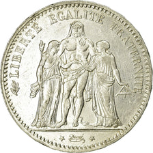 Moeda, França, Hercule, 5 Francs, 1877, Paris, VF(30-35), Prata, KM:820.1