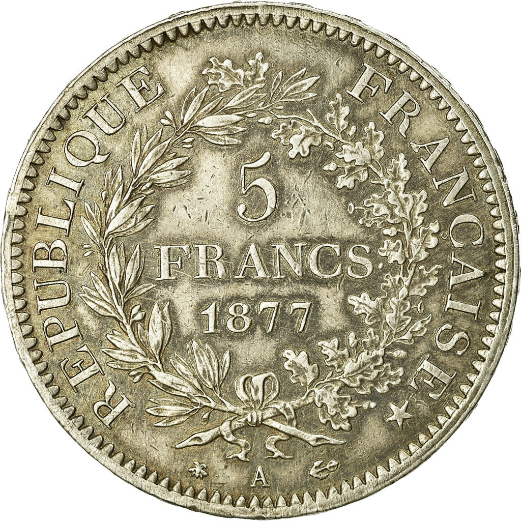 Monnaie, France, Hercule, 5 Francs, 1877, Paris, TB+, Argent, Gadoury:745a
