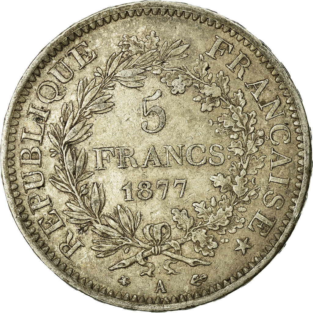 Monnaie, France, Hercule, 5 Francs, 1877, Paris, TB+, Argent, Gadoury:745a