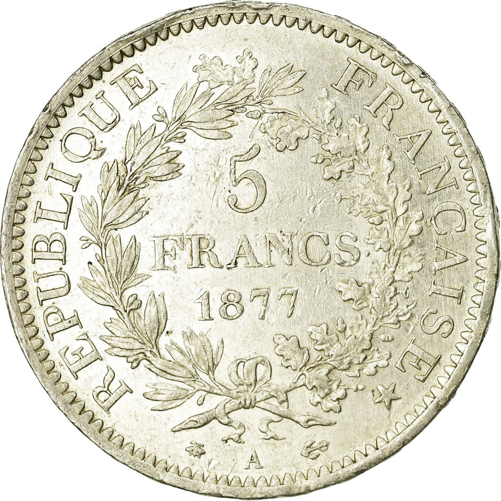 Monnaie, France, Hercule, 5 Francs, 1877, Paris, TB+, Argent, Gadoury:745a