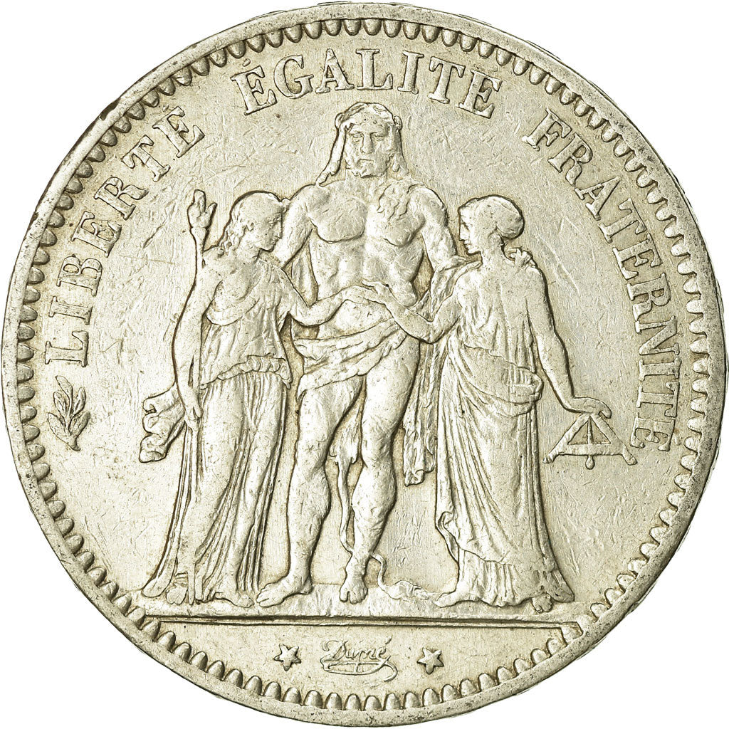 Coin, France, Hercule, 5 Francs, 1877, Paris, VF(30-35), Silver, KM:820.1