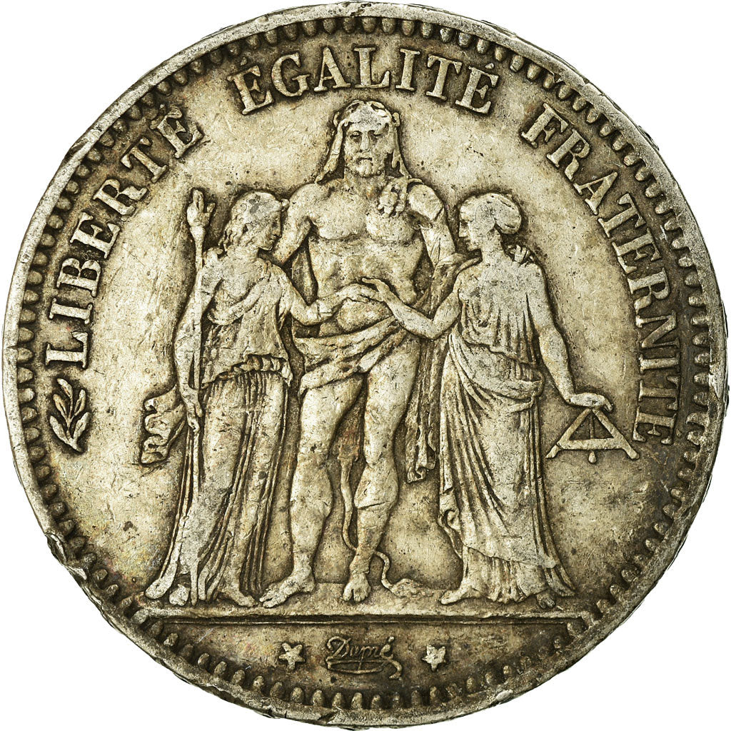 Coin, France, Hercule, 5 Francs, 1877, Paris, VF(20-25), Silver, KM:820.1