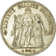 Coin, France, Hercule, 5 Francs, 1877, Paris, VF(20-25), Silver, KM:820.1