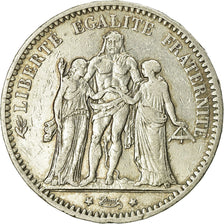 Münze, Frankreich, Hercule, 5 Francs, 1877, Bordeaux, S, Silber, KM:820.2