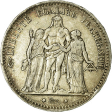 Coin, France, Hercule, 5 Francs, 1877, Bordeaux, VF(20-25), Silver, KM:820.2