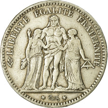 Coin, France, Hercule, 5 Francs, 1877, Bordeaux, VF(20-25), Silver, KM:820.2