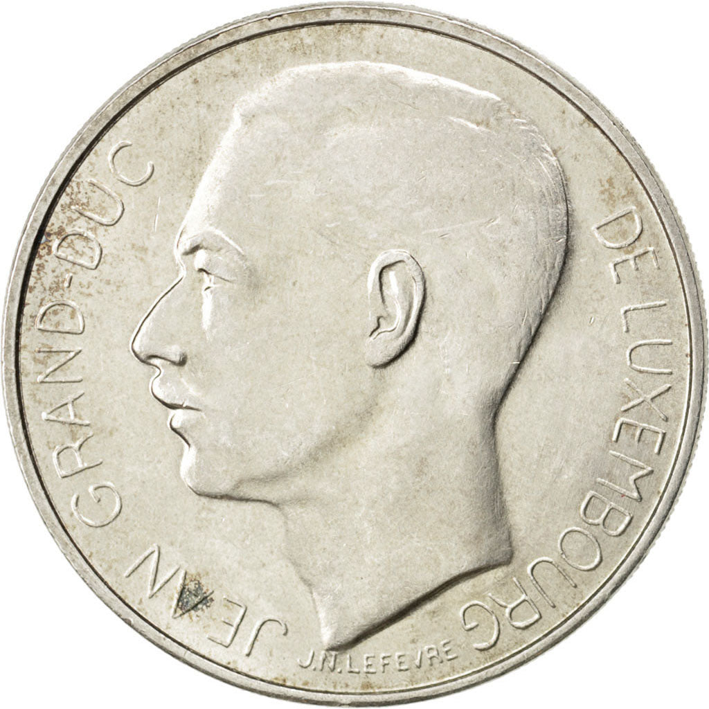 LUXEMBOURG, 100 Francs, 1964, KM #54, AU(55-58), Silver, 33.1, 17.49