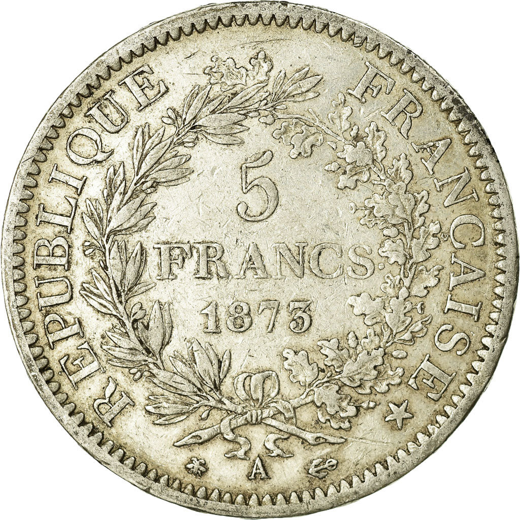 Monnaie, France, Hercule, 5 Francs, 1873, Paris, TB+, Argent, Gadoury:745a