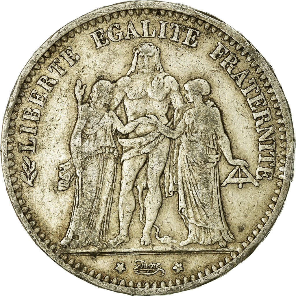 Coin, France, Hercule, 5 Francs, 1873, Paris, VF(20-25), Silver, KM:820.1