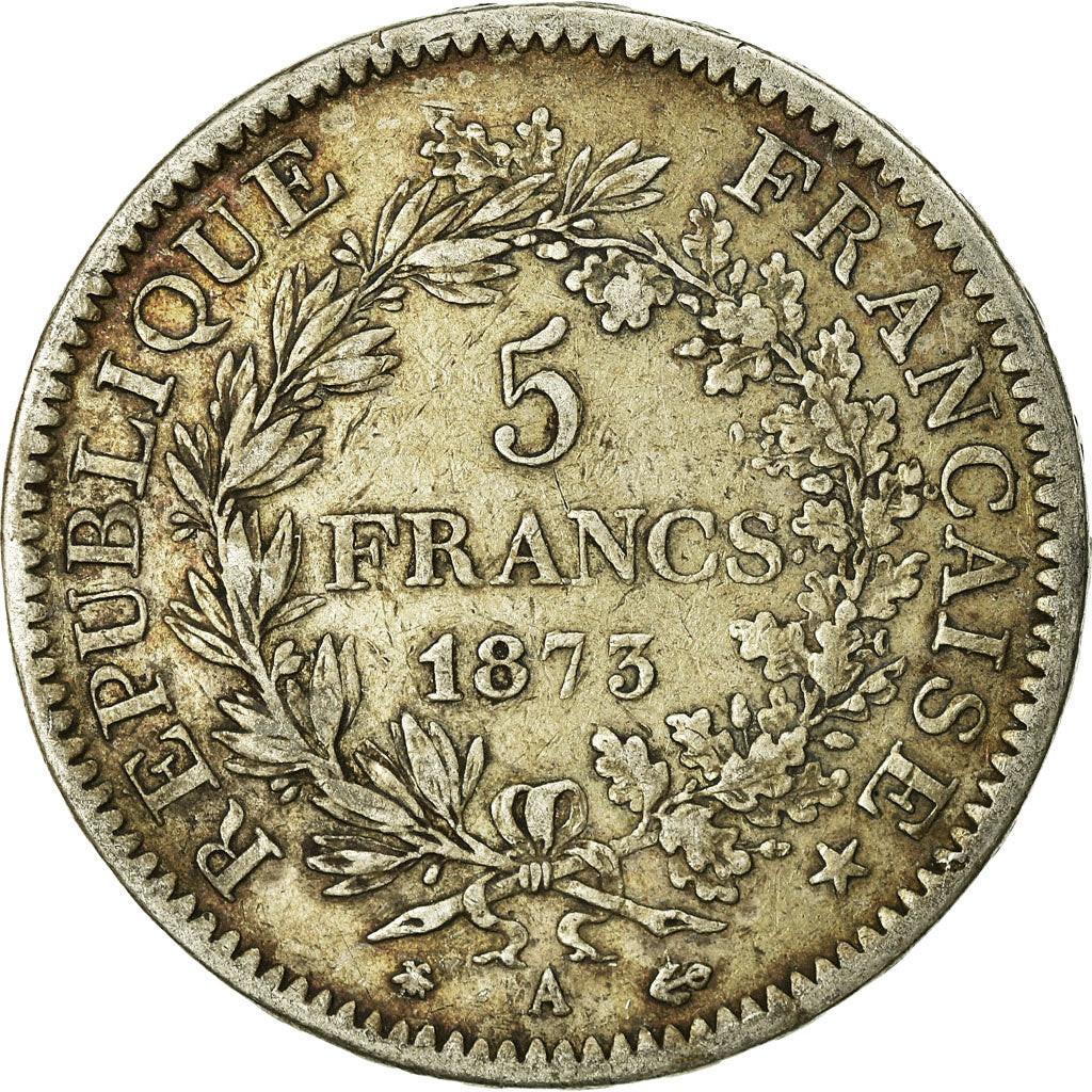 Monnaie, France, Hercule, 5 Francs, 1873, Paris, TB, Argent, Gadoury:745a