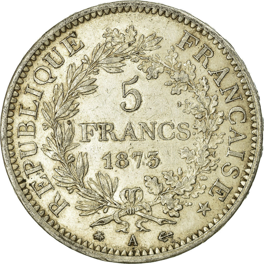 Monnaie, France, Hercule, 5 Francs, 1873, Paris, TB, Argent, Gadoury:745a
