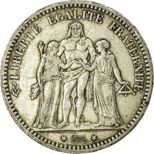Coin, France, Hercule, 5 Francs, 1873, Paris, VF(20-25), Silver, KM:820.1