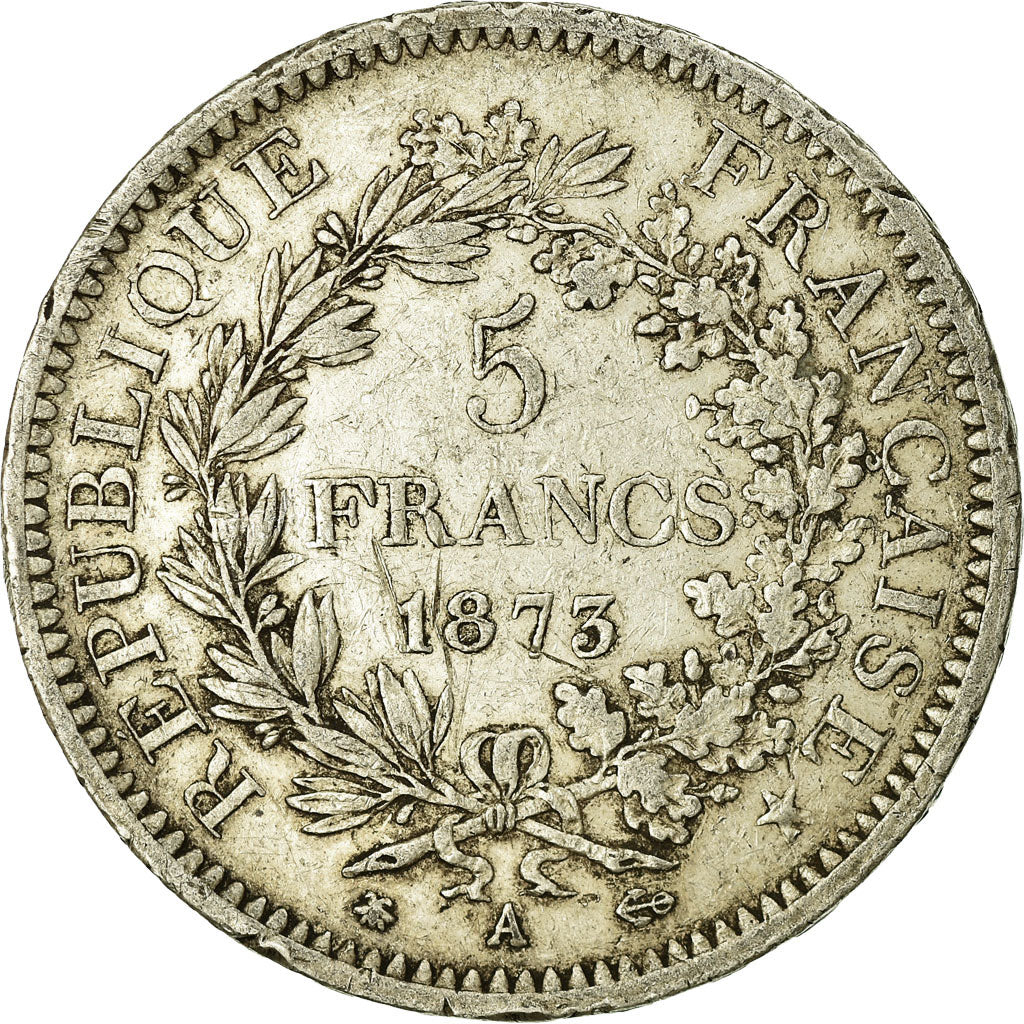 Coin, France, Hercule, 5 Francs, 1873, Paris, VF(20-25), Silver, KM:820.1