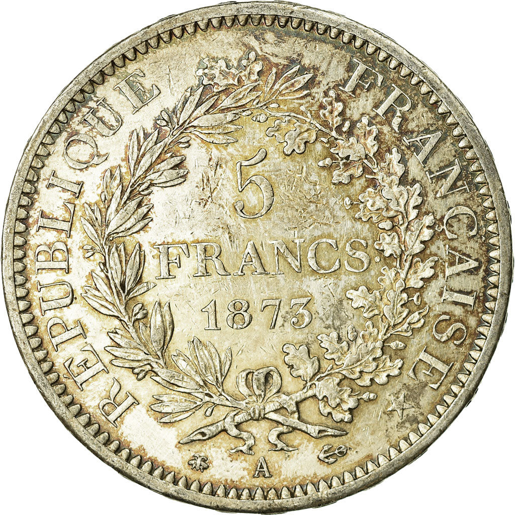 Monnaie, France, Hercule, 5 Francs, 1873, Paris, TB, Argent, Gadoury:745a