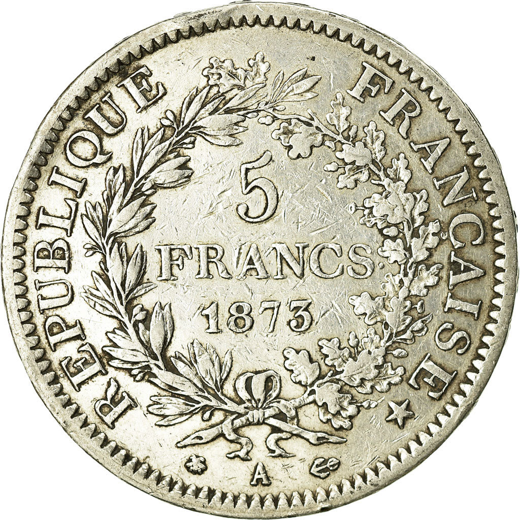 Monnaie, France, Hercule, 5 Francs, 1873, Paris, TB+, Argent, Gadoury:745a