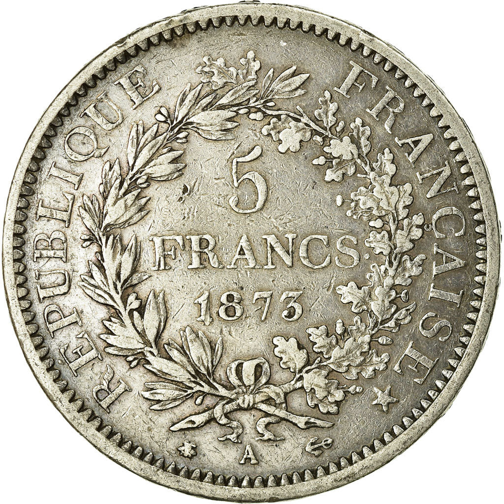 Monnaie, France, Hercule, 5 Francs, 1873, Paris, TB+, Argent, Gadoury:745a