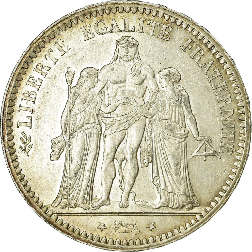 Moneta, Francia, Hercule, 5 Francs, 1873, Paris, MB+, Argento, KM:820.1