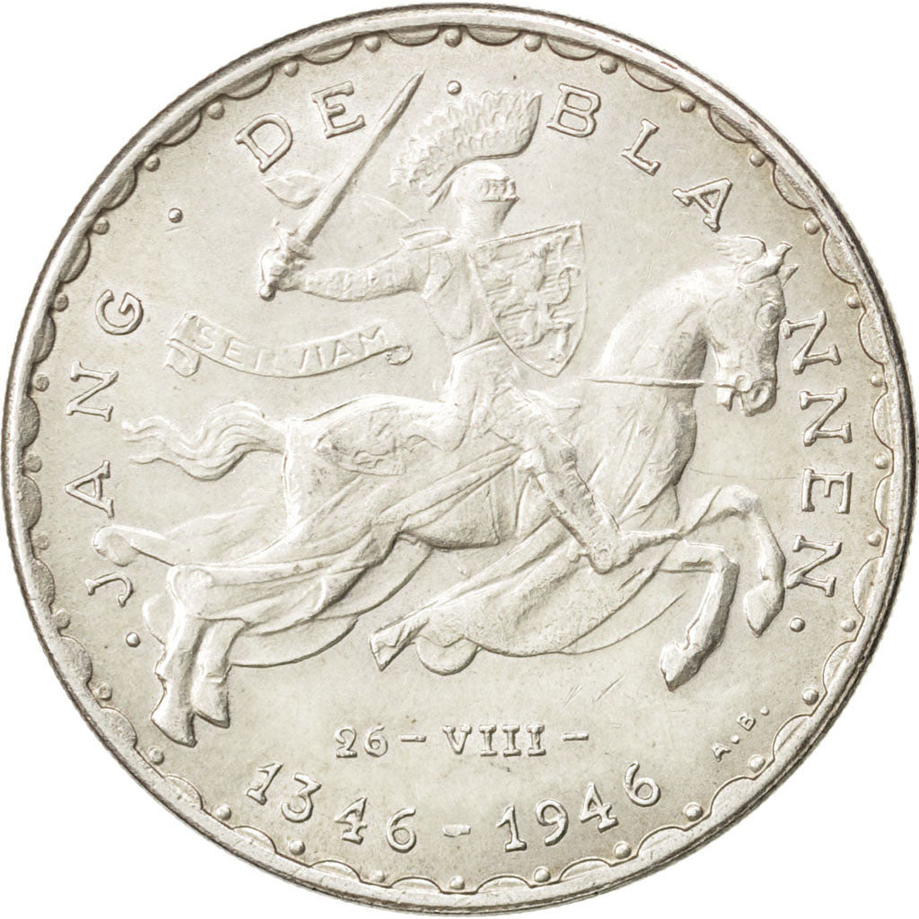 LUXEMBOURG, 50 Francs, KM #48, AU(55-58), Silver, 30, 12.57