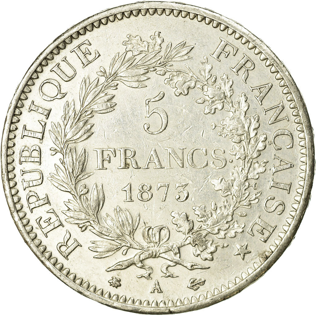Coin, France, Hercule, 5 Francs, 1873, Paris, VF(30-35), Silver, KM:820.1