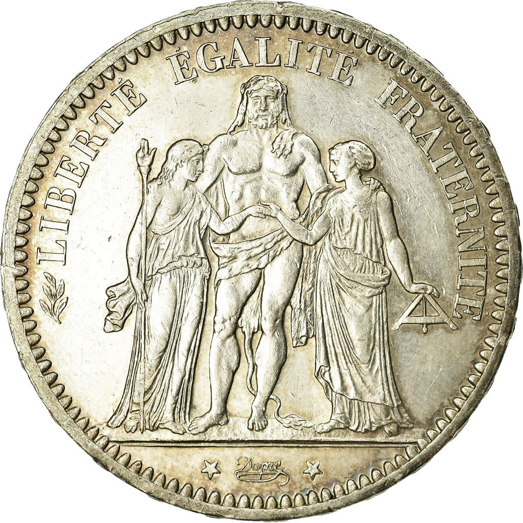 Moneta, Francia, Hercule, 5 Francs, 1873, Paris, MB+, Argento, KM:820.1