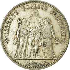 Moneta, Francja, Hercule, 5 Francs, 1875, Paris, VF(20-25), Srebro, KM:820.1