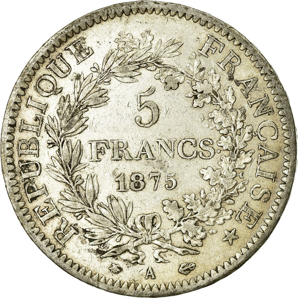 Monnaie, France, Hercule, 5 Francs, 1875, Paris, TB, Argent, Gadoury:745a