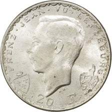 LUXEMBOURG, 20 Francs, KM #47, AU(55-58), Silver, 27, 8.25
