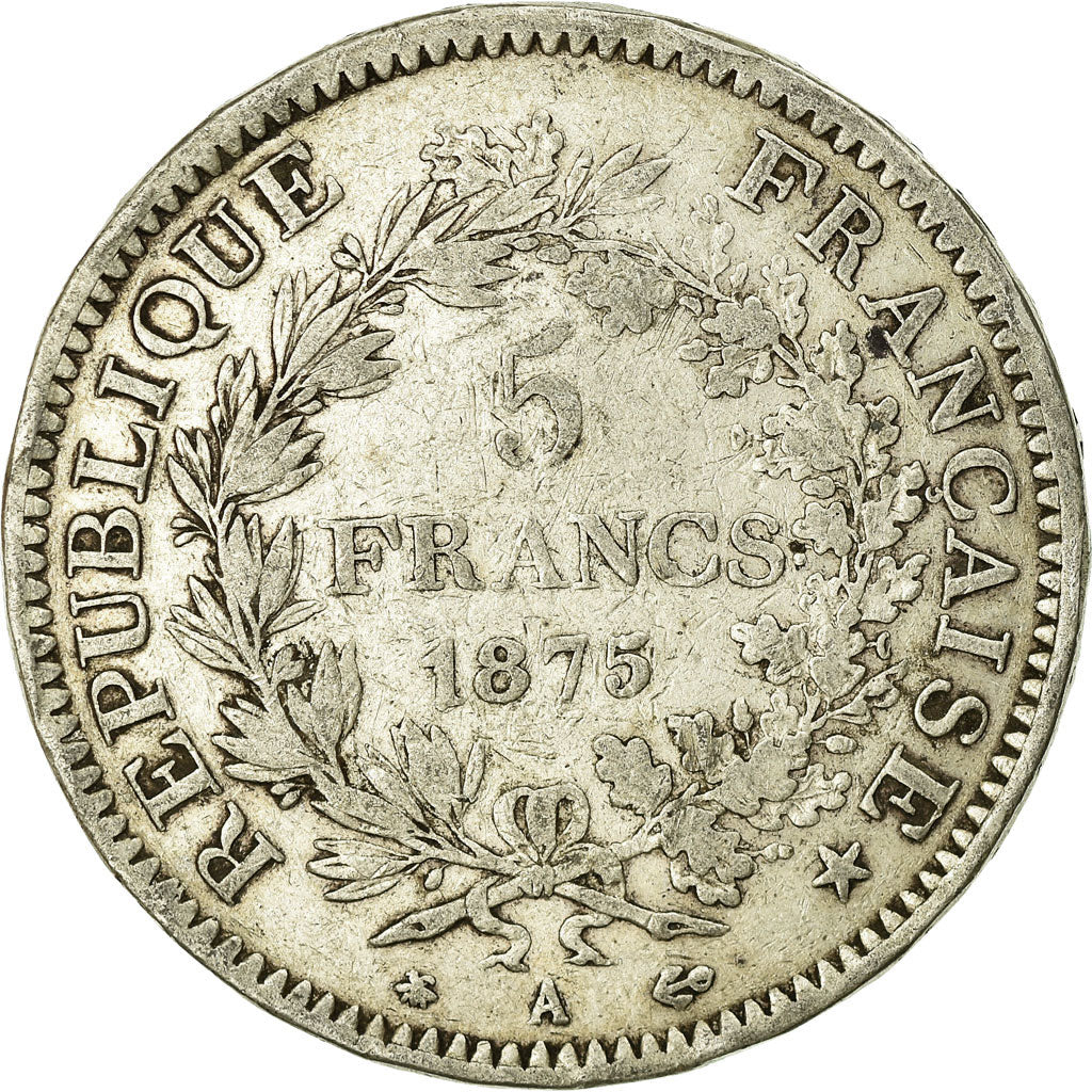Monnaie, France, Hercule, 5 Francs, 1875, Paris, TB, Argent, Gadoury:745a
