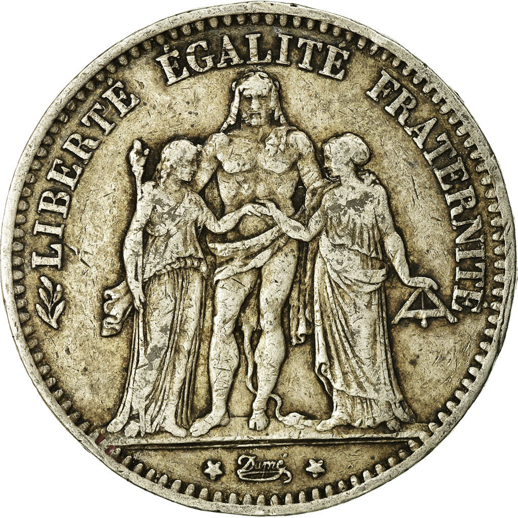 Monnaie, France, Hercule, 5 Francs, 1875, Paris, TB, Argent, Gadoury:745a