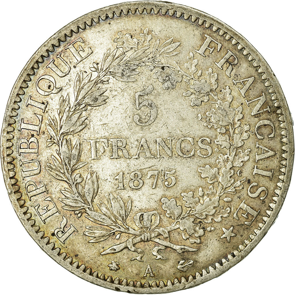Monnaie, France, Hercule, 5 Francs, 1875, Paris, TB, Argent, Gadoury:745a