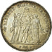 Moneda, Francia, Hercule, 5 Francs, 1875, Paris, BC+, Plata, KM:820.1