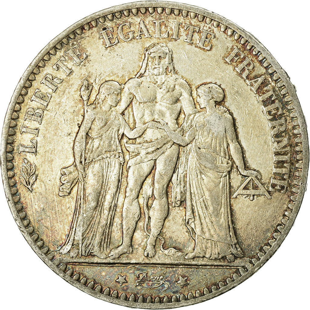 Coin, France, Hercule, 5 Francs, 1875, Paris, VF(30-35), Silver, KM:820.1