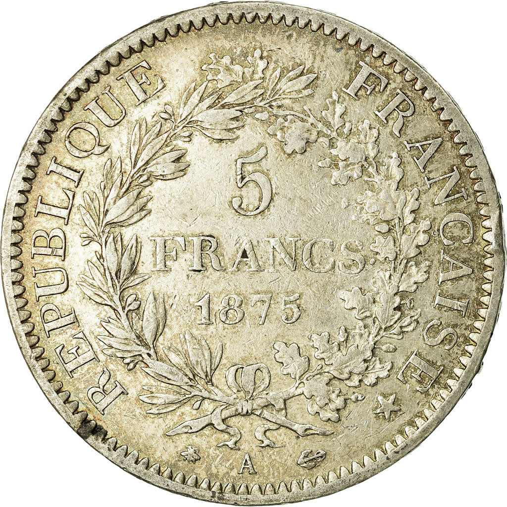 Coin, France, Hercule, 5 Francs, 1875, Paris, VF(30-35), Silver, KM:820.1