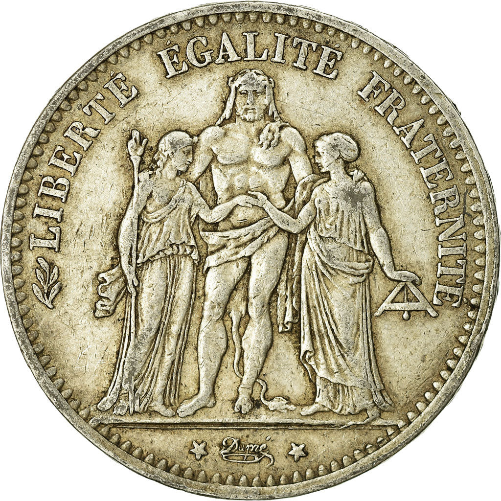 Coin, France, Hercule, 5 Francs, 1875, Paris, VF(30-35), Silver, KM:820.1