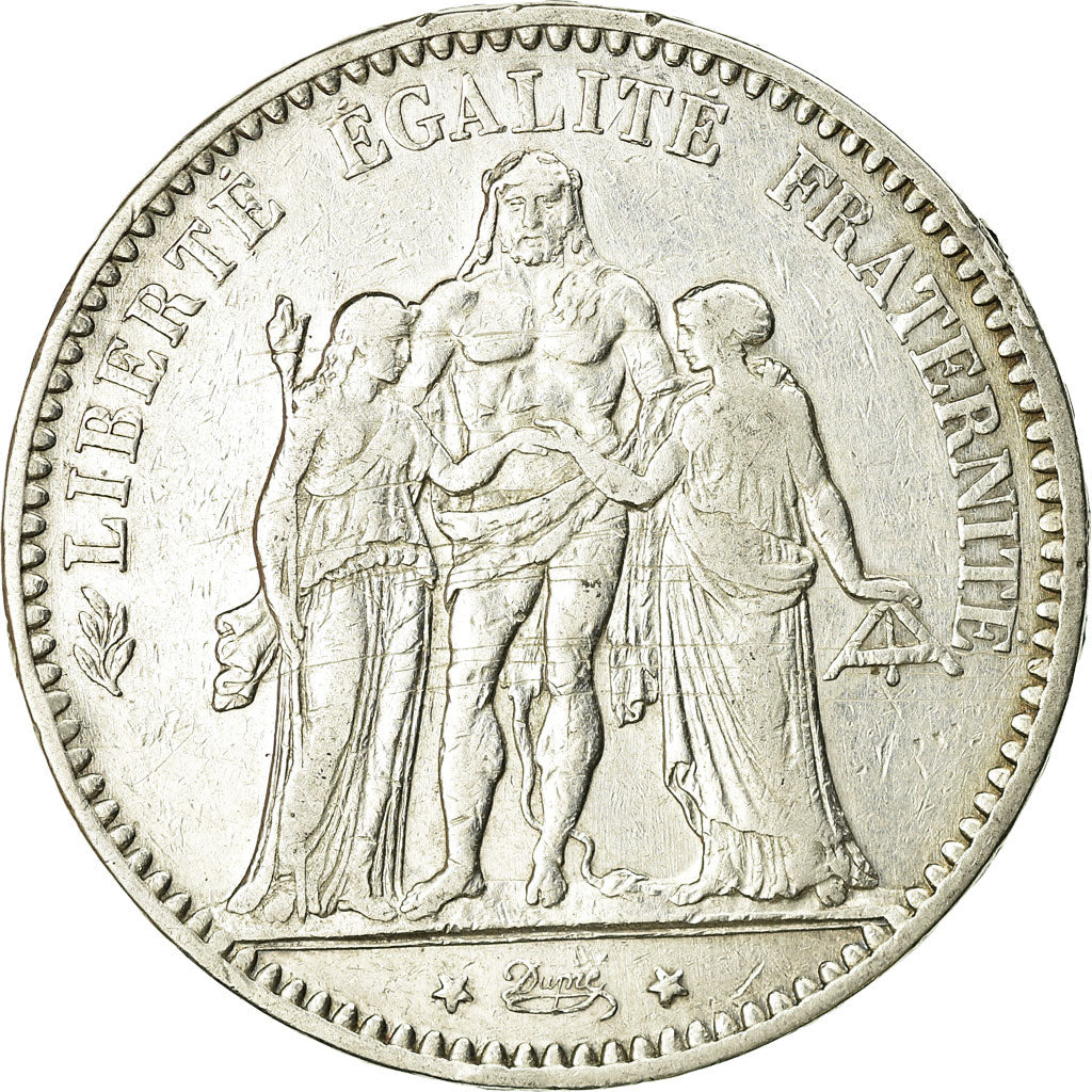Coin, France, Hercule, 5 Francs, 1875, Paris, VF(30-35), Silver, KM:820.1