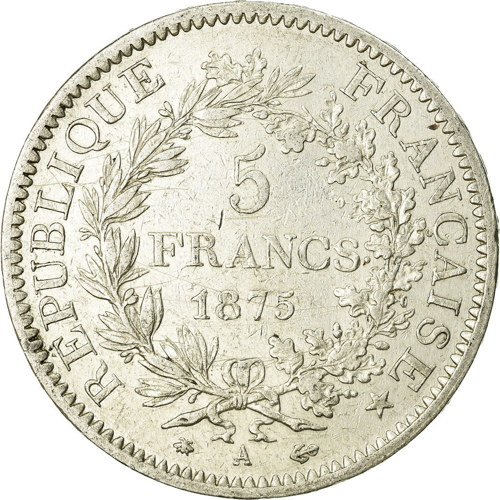 Coin, France, Hercule, 5 Francs, 1875, Paris, EF(40-45), Silver, KM:820.1