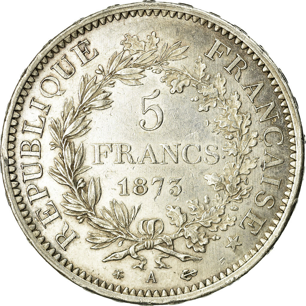 Coin, France, Hercule, 5 Francs, 1873, Paris, EF(40-45), Silver, KM:820.1