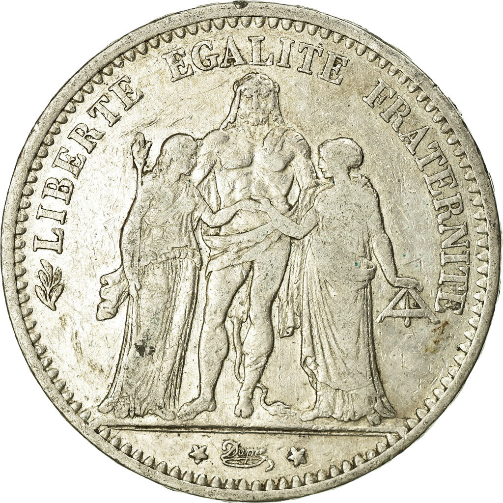 Coin, France, Hercule, 5 Francs, 1874, Bordeaux, VF(20-25), Silver, KM:820.2