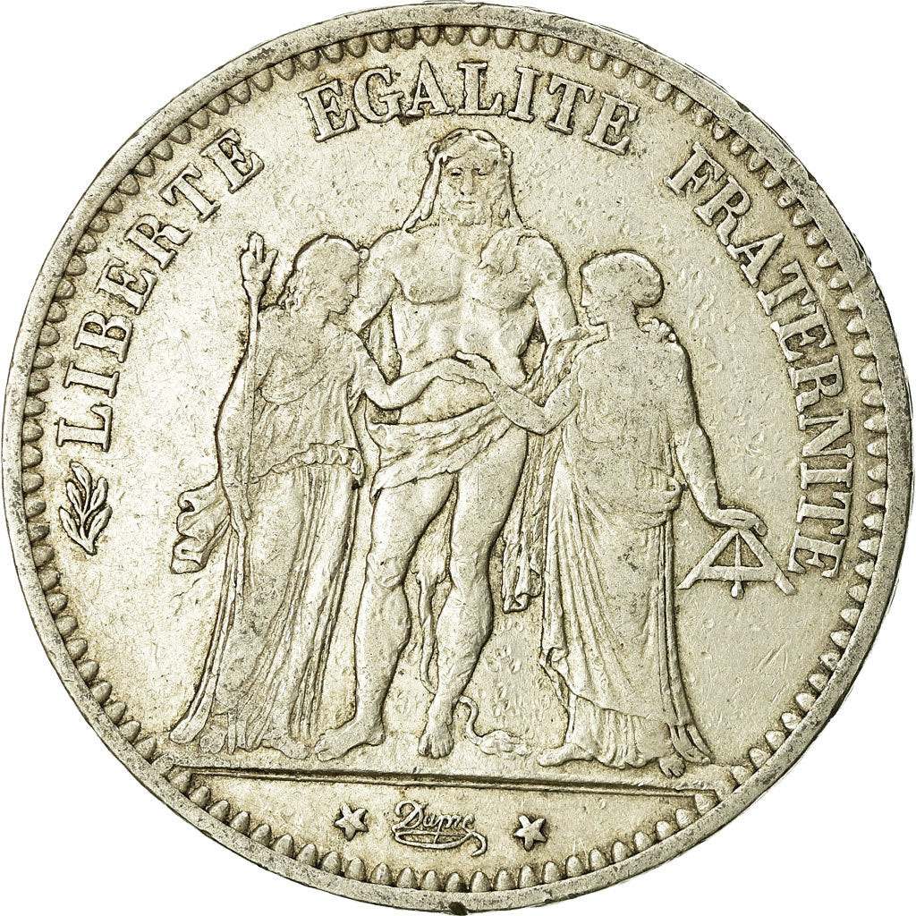 Münze, Frankreich, Hercule, 5 Francs, 1874, Bordeaux, S, Silber, KM:820.2