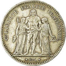 Monnaie, France, Hercule, 5 Francs, 1876, Paris, TB, Argent, Gadoury:745a