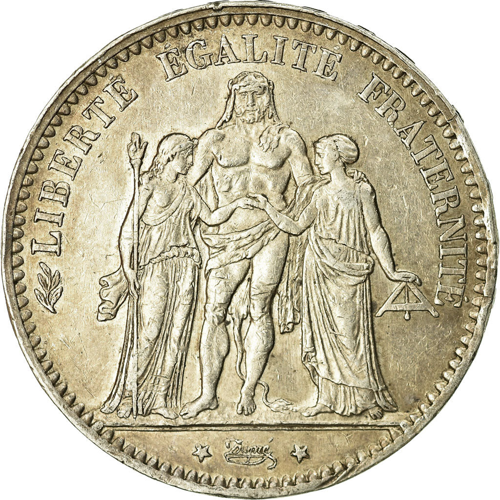 Coin, France, Hercule, 5 Francs, 1876, Paris, VF(20-25), Silver, KM:820.1