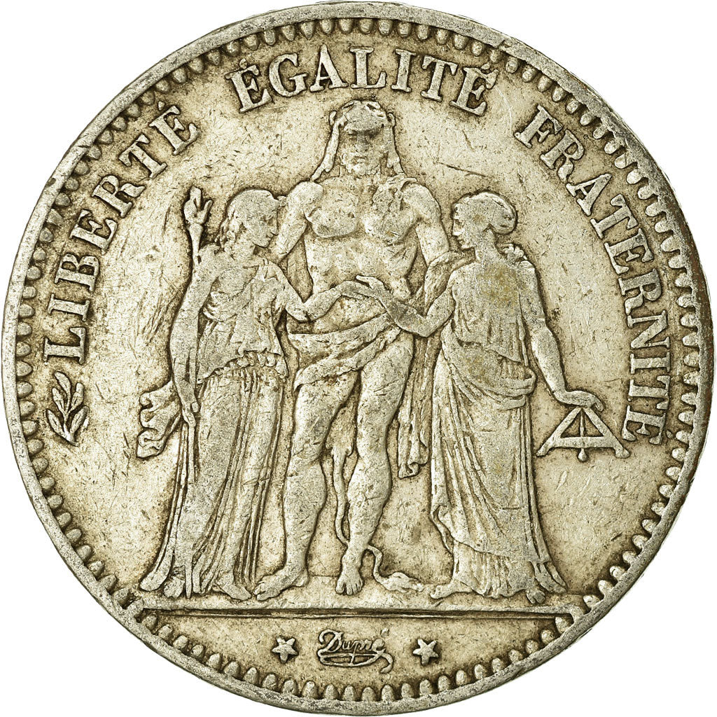Monnaie, France, Hercule, 5 Francs, 1876, Paris, TB, Argent, Gadoury:745a