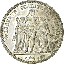 Moneta, Francja, Hercule, 5 Francs, 1876, Paris, VF(20-25), Srebro, KM:820.1