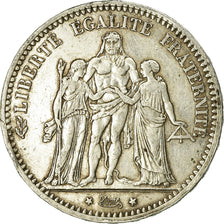 Coin, France, Hercule, 5 Francs, 1876, Paris, VF(30-35), Silver, KM:820.1
