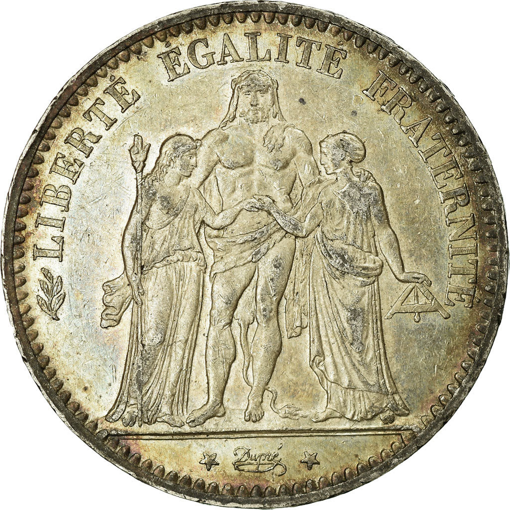 Münze, Frankreich, Hercule, 5 Francs, 1876, Paris, S+, Silber, KM:820.1