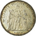 Münze, Frankreich, Hercule, 5 Francs, 1876, Paris, S+, Silber, KM:820.1