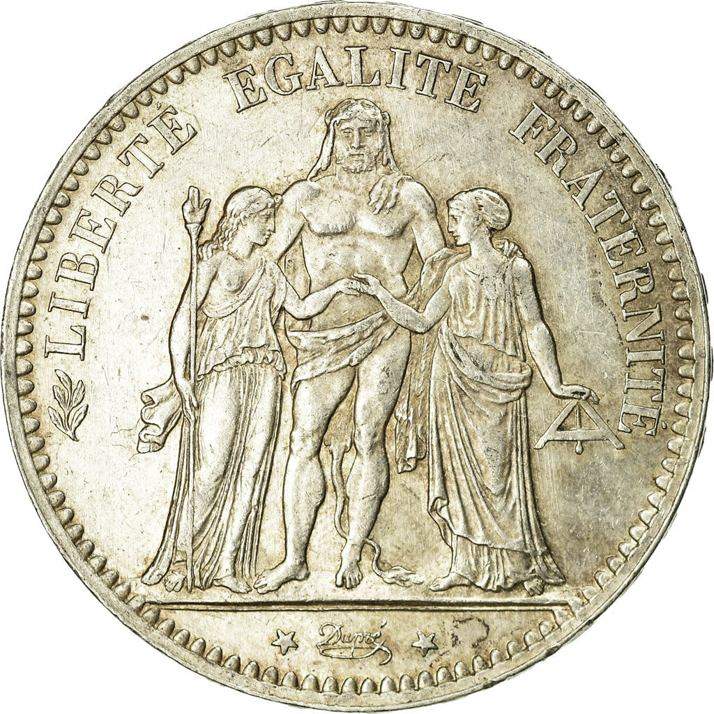 Coin, France, Hercule, 5 Francs, 1876, Paris, VF(30-35), Silver, KM:820.1