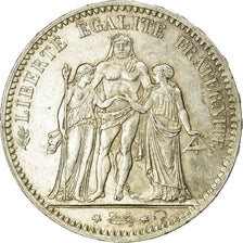 Coin, France, Hercule, 5 Francs, 1876, Paris, VF(30-35), Silver, KM:820.1